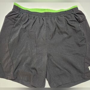 Wonen's Fika Athletic Shorts with Lime Waistband & Attached Panty